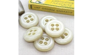 Bouton VINTAGE IVOIRE / par 6 / 30MM