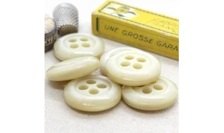 Bouton VINTAGE IVOIRE / par 6 / 30MM