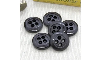 Bouton VINTAGE NOIR / par 6 / 17,5MM