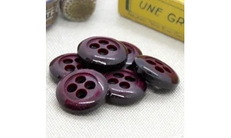 Bouton VINTAGE VIOLET / par 6 / 17,5MM