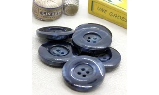 6 boutons / 30MM / Bleu