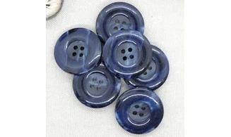 6 boutons / 30MM / Bleu