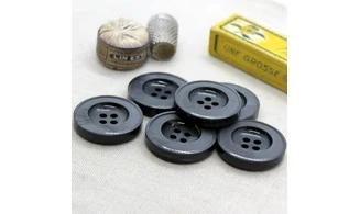 Bouton VINTAGE GRIS / par 6 / 30MM