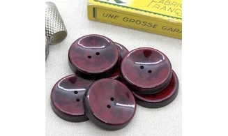 Bouton VINTAGE ROUGE / par 6 / 29,5MM