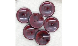 6 Boutons / 26MM / Rouge Bordeaux