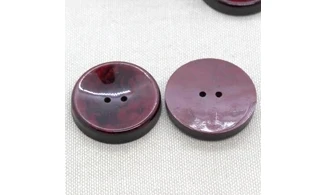 6 Boutons / 26MM / Rouge Bordeaux