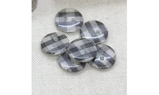 6 boutons / 14MM / Noir Vichy