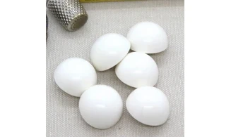 Bouton VINTAGE BLANC / par 6 / 21MM