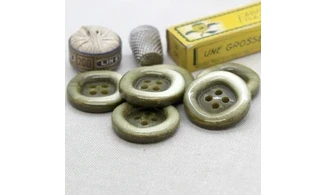 Bouton VINTAGE VERT / par 6 / 31MM