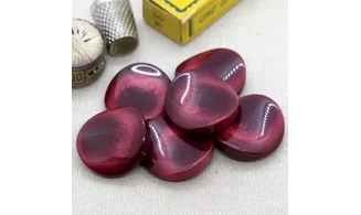Bouton VINTAGE ROUGE / par 6 / 27MM