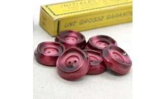 6 boutons / 23MM / Rouge