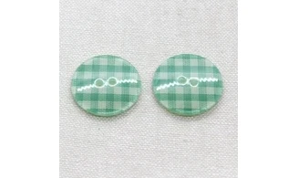 6 boutons / 22MM / Vert Vichy