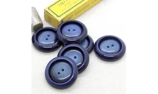 Bouton VINTAGE BLEU / par 6 / 31MM