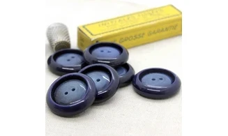 Bouton VINTAGE BLEU / par 6 / 31MM