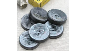 Bouton VINTAGE GRIS / par 6 / 30MM