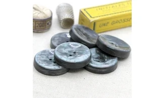 Bouton VINTAGE GRIS / par 6 / 30MM