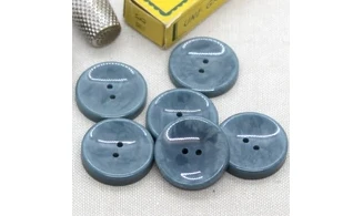 Bouton VINTAGE Bleu / par 6 / 26MM