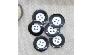 6 Boutons / 20MM / Noir et blanc
