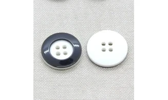6 Boutons / 20MM / Noir et blanc