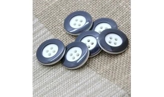 6 Boutons / 20MM / Noir et blanc