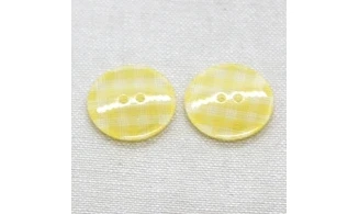 6 boutons / 22MM / Jaune Vichy