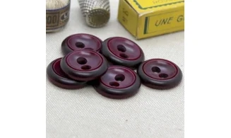 6 boutons / 22MM / Rouge
