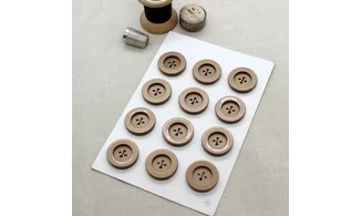 Carte à boutons - Boutons Bruns