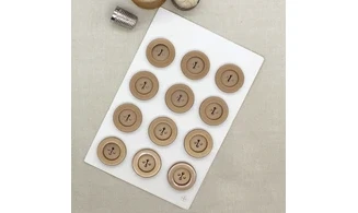 Carte à boutons - Boutons Bruns