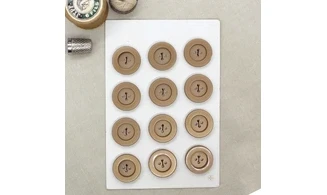 Carte à boutons - Boutons Bruns