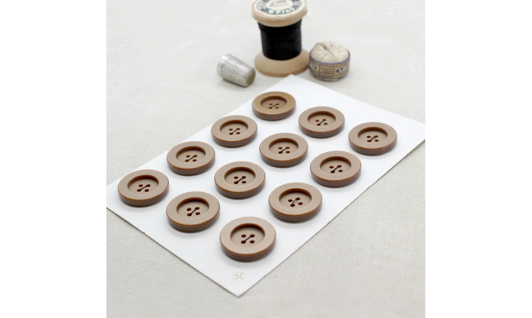 Carte à boutons - Boutons Bruns