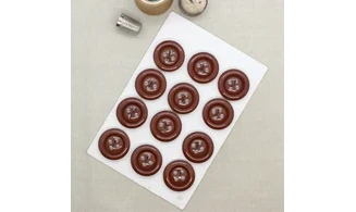 Carte à boutons - Boutons Bruns