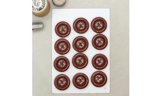 Carte à boutons - Boutons Bruns