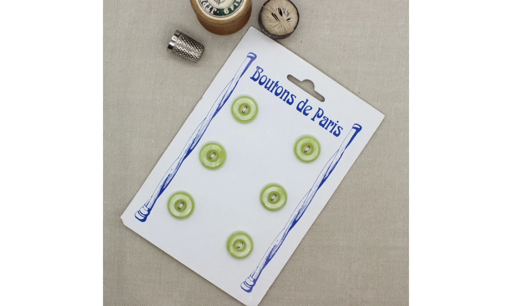 Carte à boutons - Boutons verts