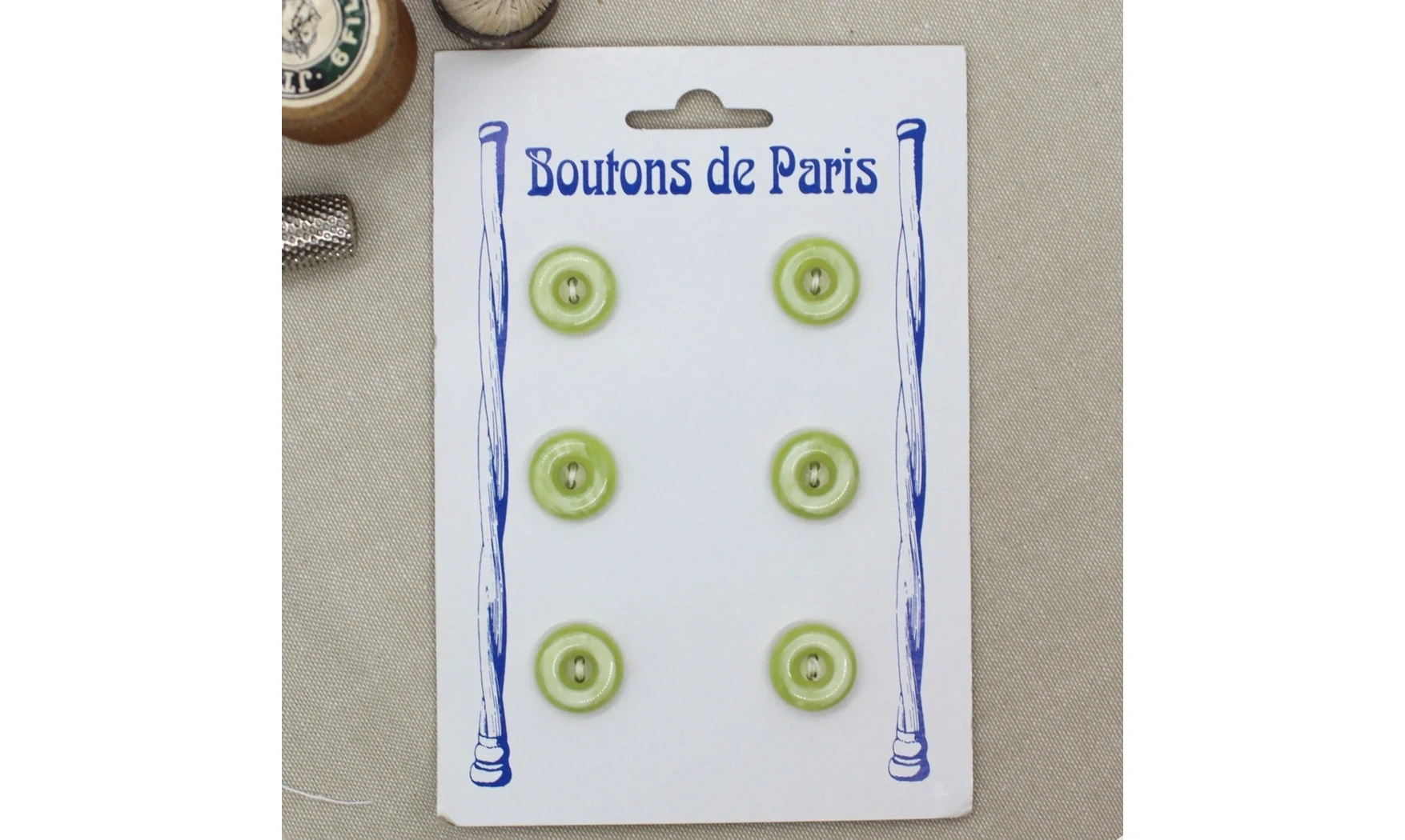 Carte à boutons - Boutons verts