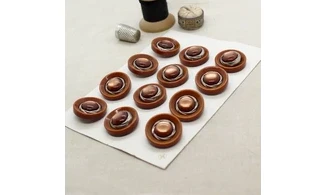 Carte à boutons - Boutons Bruns