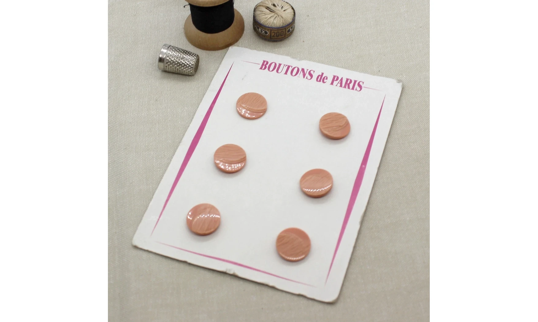 Carte à boutons - Boutons rose