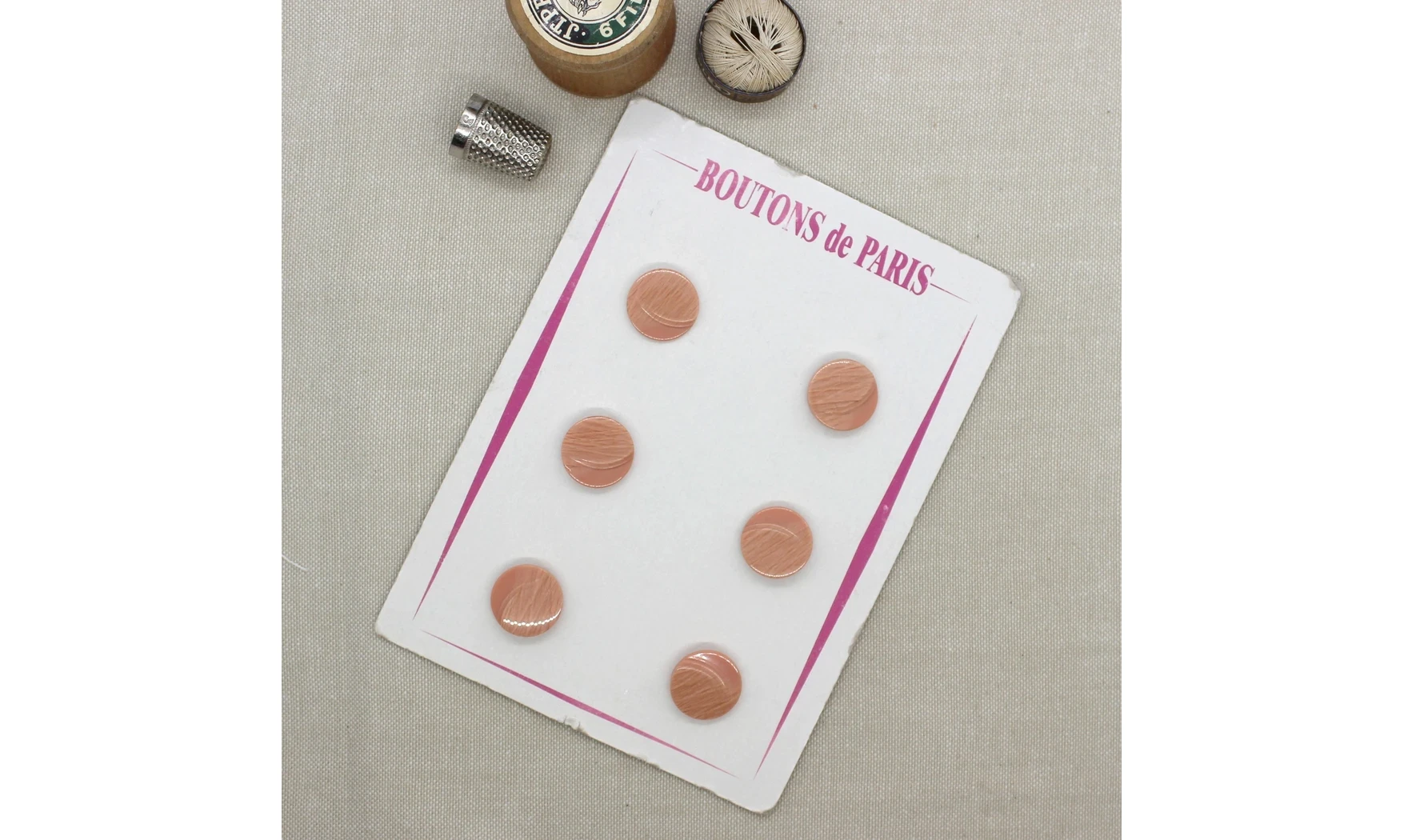 Carte à boutons - Boutons rose