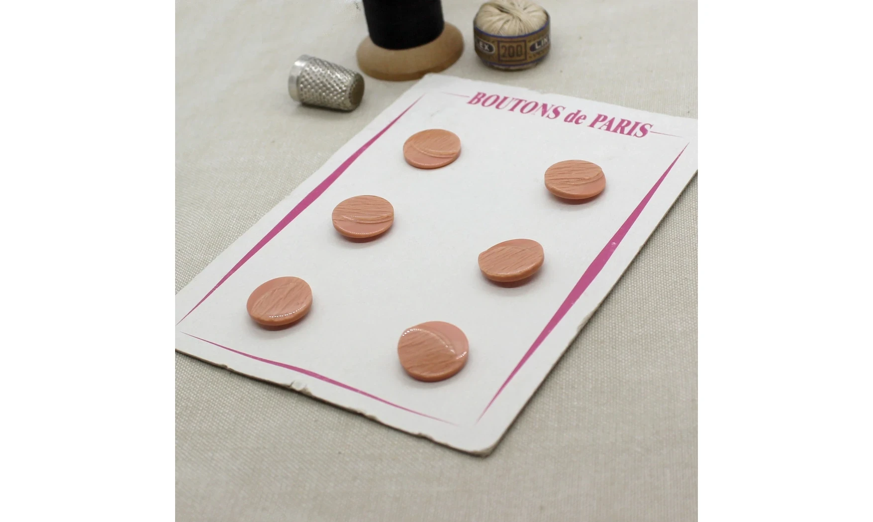 Carte à boutons - Boutons rose