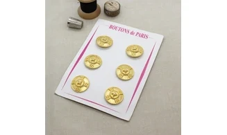 Carte à boutons - Boutons Métal doré