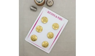 Carte à boutons - Boutons Métal doré