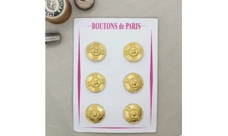 Carte à boutons - Boutons Métal doré