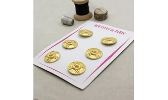 Carte à boutons - Boutons Métal doré