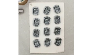 Carte à boutons - Boutons gris