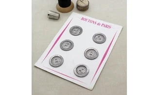 Carte à boutons - Boutons Métal argenté
