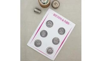 Carte à boutons - Boutons Métal argenté