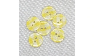 6 boutons / 13MM / Jaune Vichy