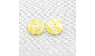 6 boutons / 13MM / Jaune Vichy