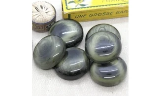 Bouton VINTAGE VERT / par 6 / 30MM