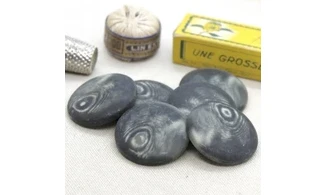 Bouton VINTAGE GRIS / par 6 / 30,5MM