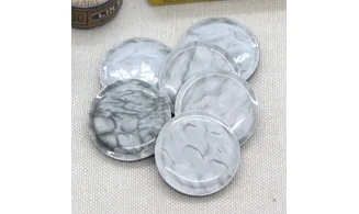 Bouton VINTAGE GRIS / par 6 / 26,5MM